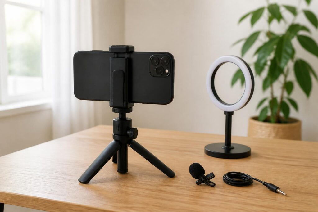 découvrez le setup minimal indispensable pour filmer du contenu ugc de qualité directement avec votre téléphone. astuces simples pour un rendu professionnel en toute simplicité.